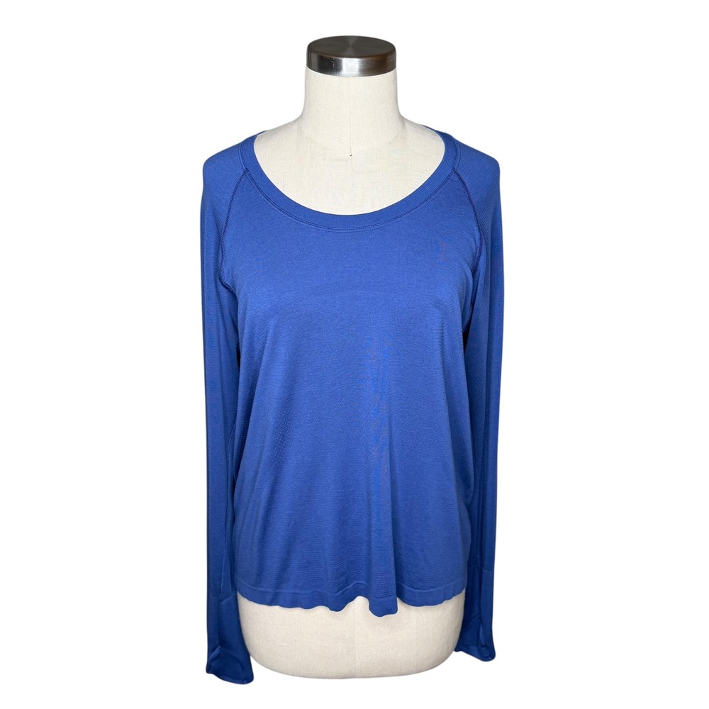 LULULEMON Swiftly Tech 2.0 Blue Long Sleeve Shirt Women's Size 14 Race Run